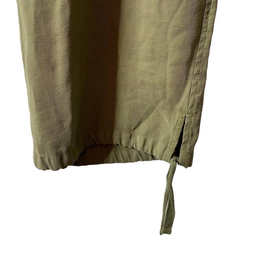Lauren Ralph Lauren Twill Tapered Ankle Pant in Olive Fern Plus Size 16 - Picture 10 of 12
